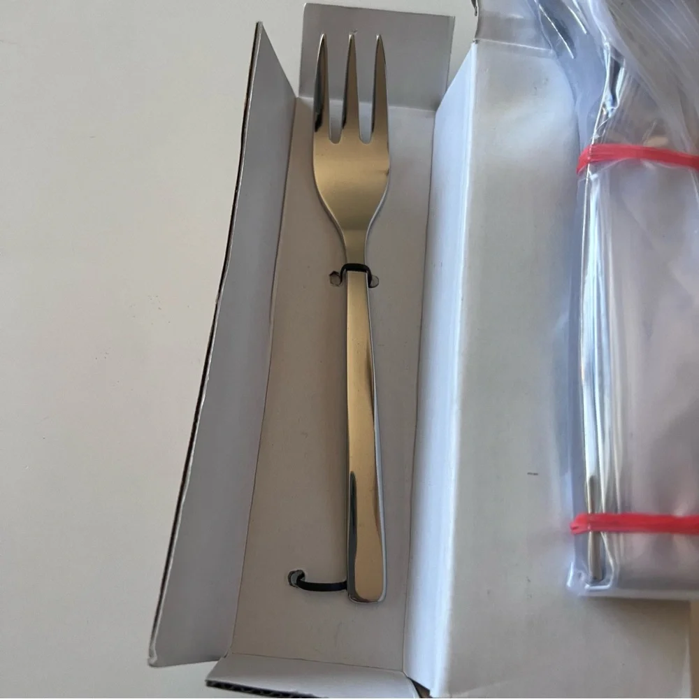 BERGHOFF SET OF 12 CAKE FORKS STAINLESS NWT